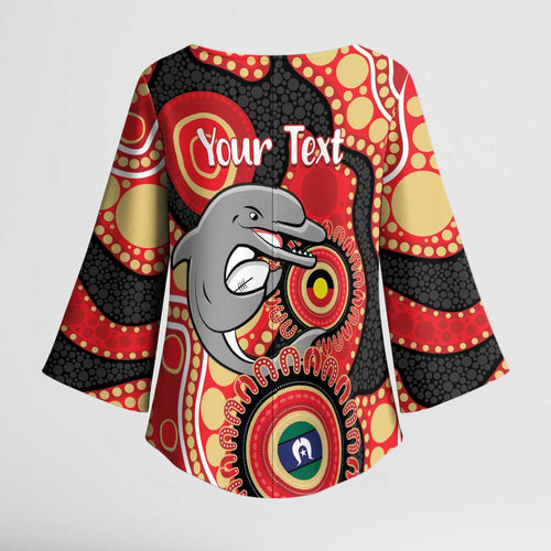 Dolphins NAIDOC Week 2026 Personalised Kimono Sleeve Blouse 50 Years of Deadly Aboriginal Art