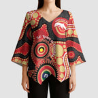 Dolphins NAIDOC Week 2026 Personalised Kimono Sleeve Blouse 50 Years of Deadly Aboriginal Art