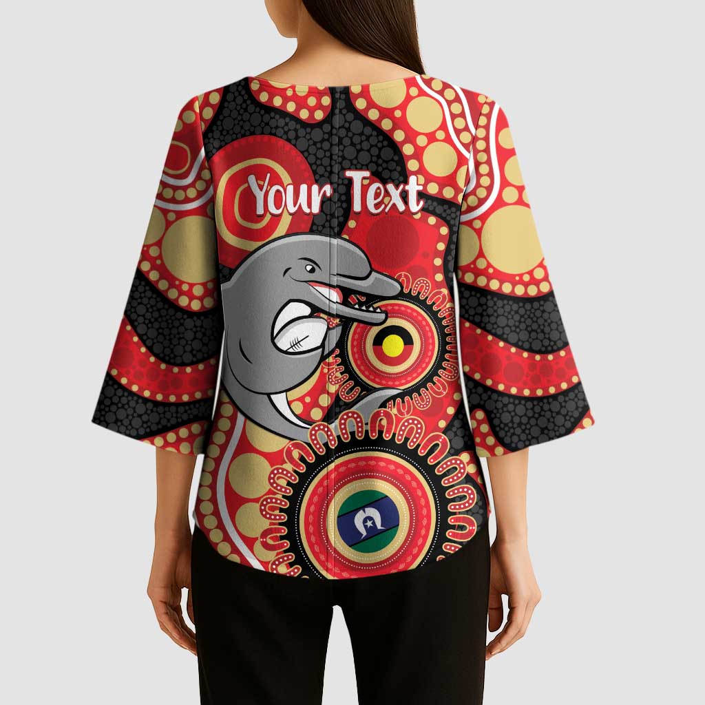 Dolphins NAIDOC Week 2026 Personalised Kimono Sleeve Blouse 50 Years of Deadly Aboriginal Art