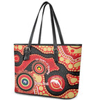 Dolphins NAIDOC Week 2026 Personalised Leather Tote Bag 50 Years of Deadly Aboriginal Art