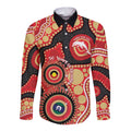 Dolphins NAIDOC Week 2026 Personalised Long Sleeve Button Shirt 50 Years of Deadly Aboriginal Art