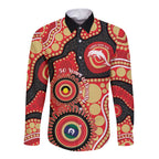 Dolphins NAIDOC Week 2026 Personalised Long Sleeve Button Shirt 50 Years of Deadly Aboriginal Art