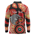 Dolphins NAIDOC Week 2026 Personalised Long Sleeve Polo Shirt 50 Years of Deadly Aboriginal Art