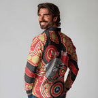 Dolphins NAIDOC Week 2026 Personalised Long Sleeve Polo Shirt 50 Years of Deadly Aboriginal Art