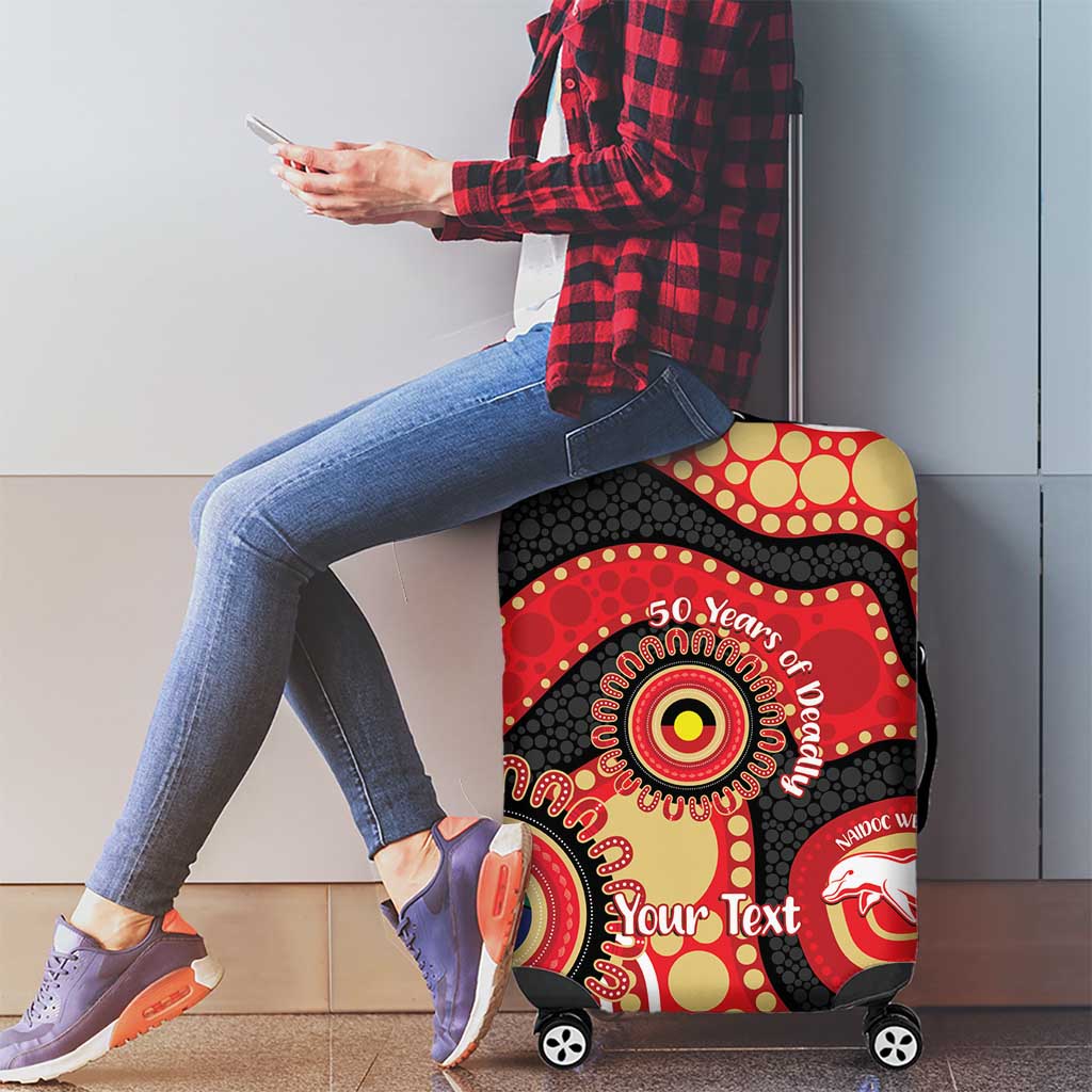 Dolphins NAIDOC Week 2026 Personalised Luggage Cover 50 Years of Deadly Aboriginal Art