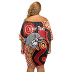 Dolphins NAIDOC Week 2026 Personalised Off Shoulder Short Dress 50 Years of Deadly Aboriginal Art