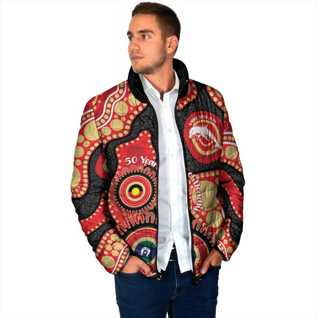Dolphins NAIDOC Week 2026 Personalised Padded Jacket 50 Years of Deadly Aboriginal Art