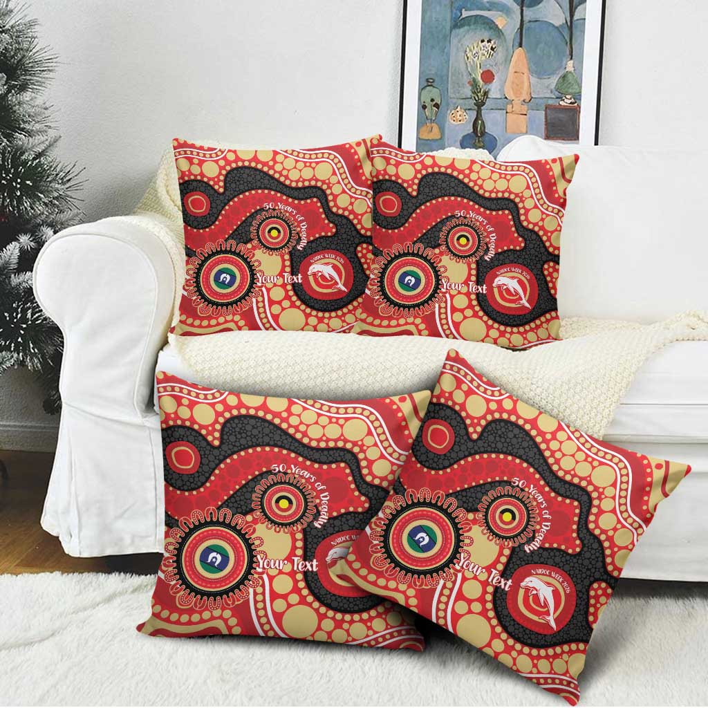 Dolphins NAIDOC Week 2026 Personalised Pillow Cover 50 Years of Deadly Aboriginal Art