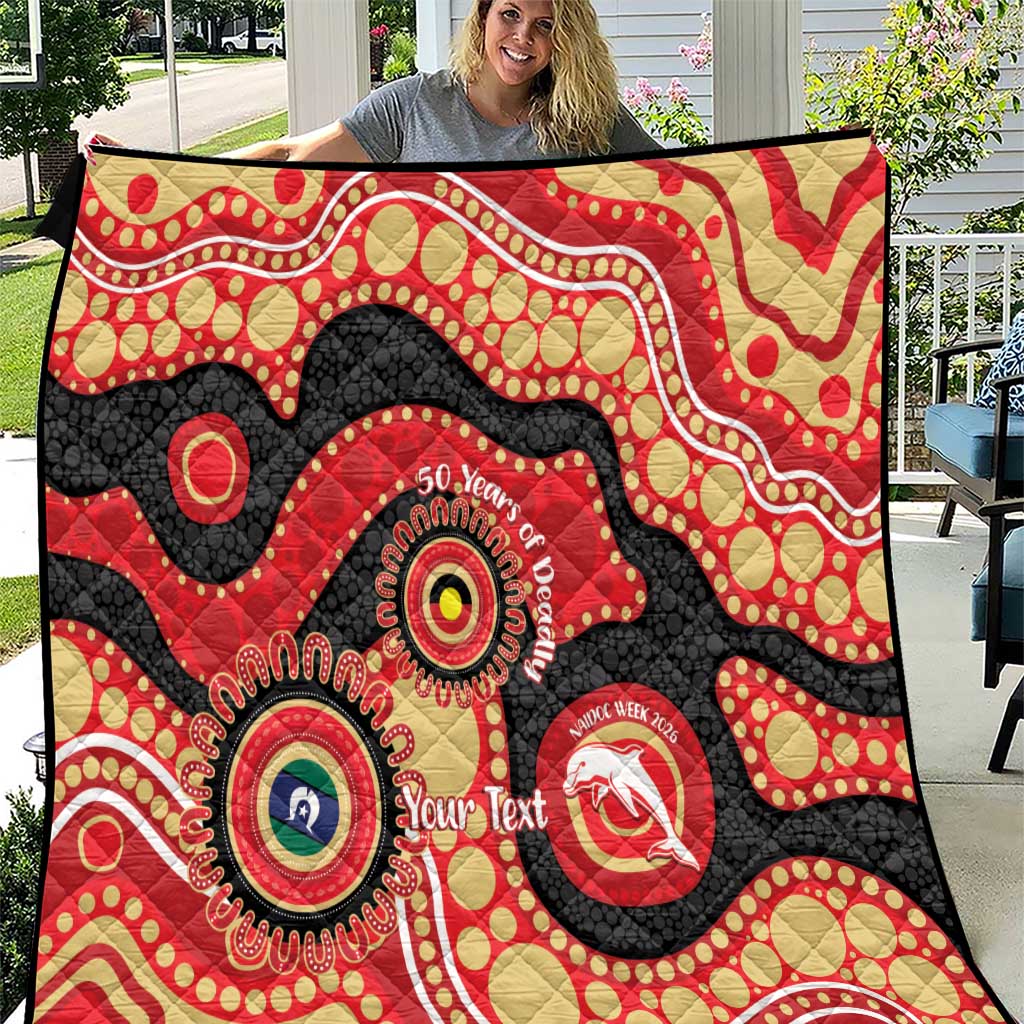 Dolphins NAIDOC Week 2026 Personalised Quilt 50 Years of Deadly Aboriginal Art