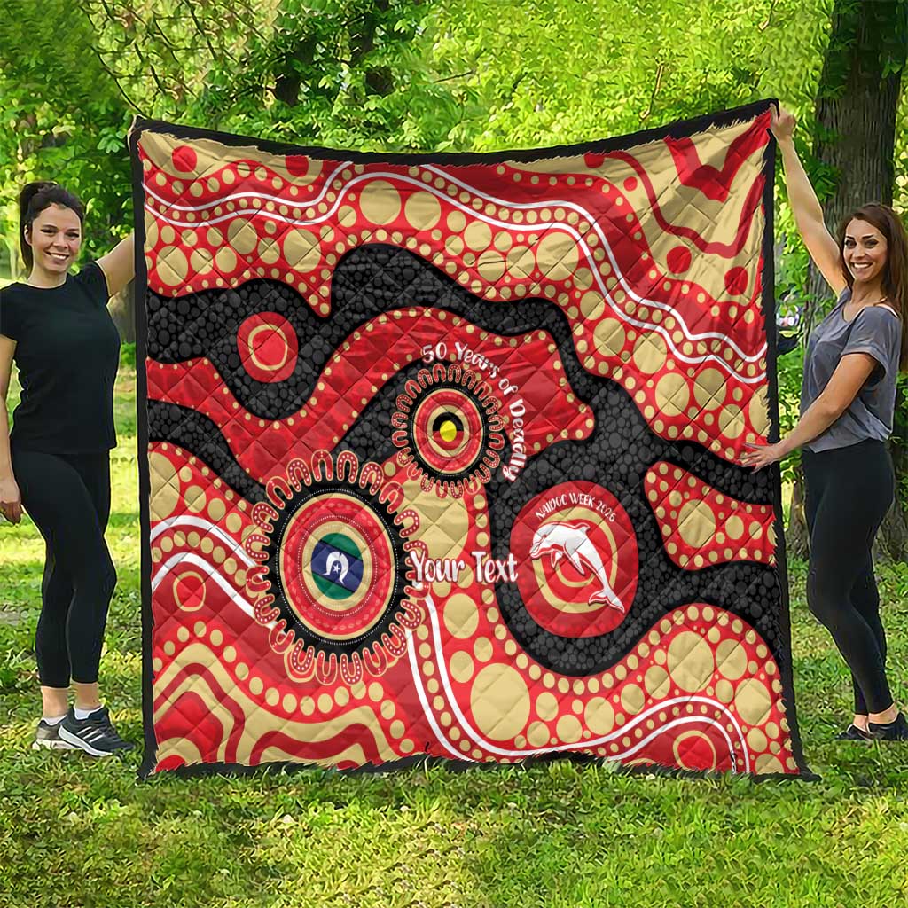 Dolphins NAIDOC Week 2026 Personalised Quilt 50 Years of Deadly Aboriginal Art