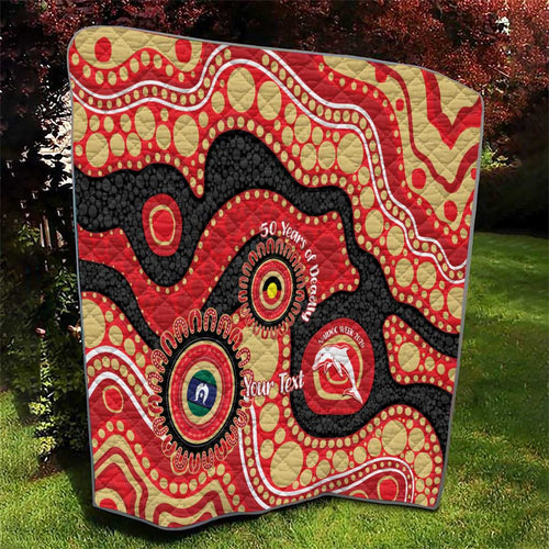 Dolphins NAIDOC Week 2026 Personalised Quilt 50 Years of Deadly Aboriginal Art