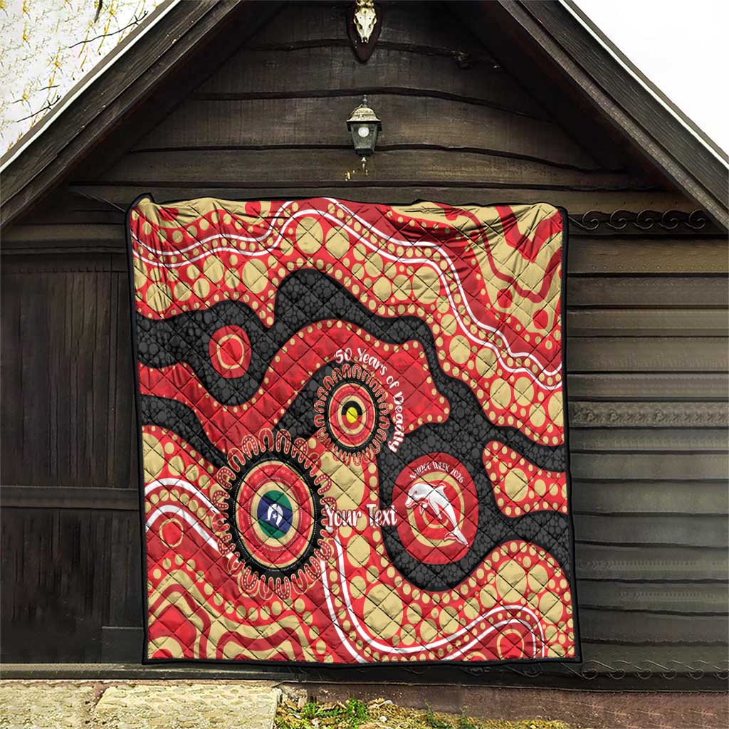 Dolphins NAIDOC Week 2026 Personalised Quilt 50 Years of Deadly Aboriginal Art