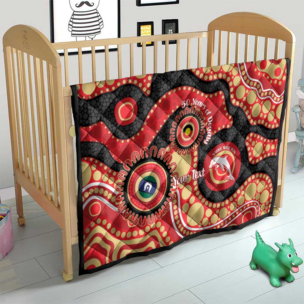 Dolphins NAIDOC Week 2026 Personalised Quilt 50 Years of Deadly Aboriginal Art
