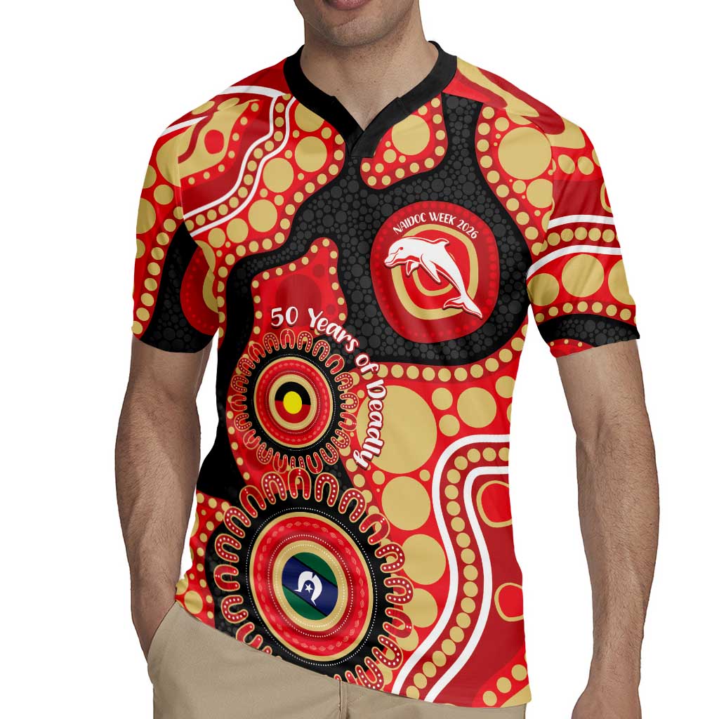 Dolphins NAIDOC Week 2026 Personalised Rugby Jersey 50 Years of Deadly Aboriginal Art