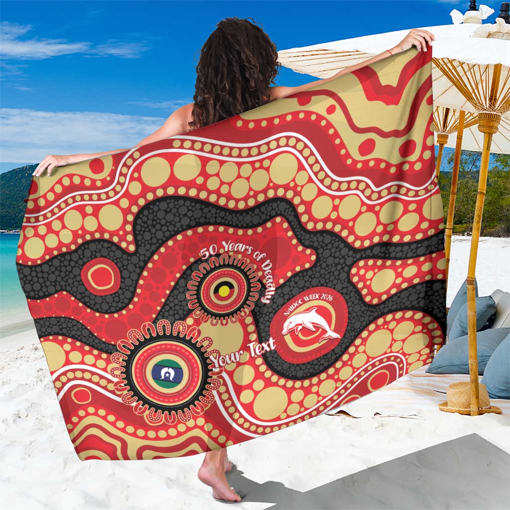 Dolphins NAIDOC Week 2026 Personalised Sarong 50 Years of Deadly Aboriginal Art