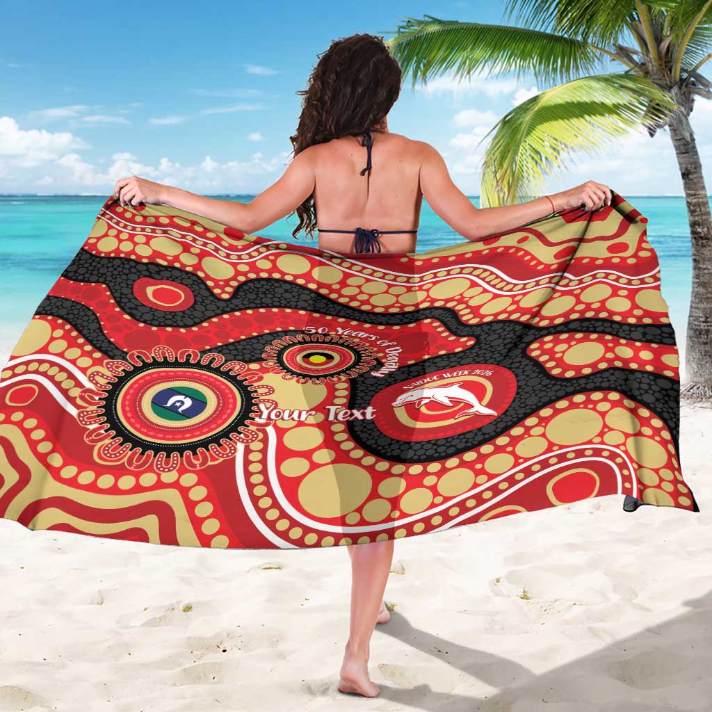 Dolphins NAIDOC Week 2026 Personalised Sarong 50 Years of Deadly Aboriginal Art