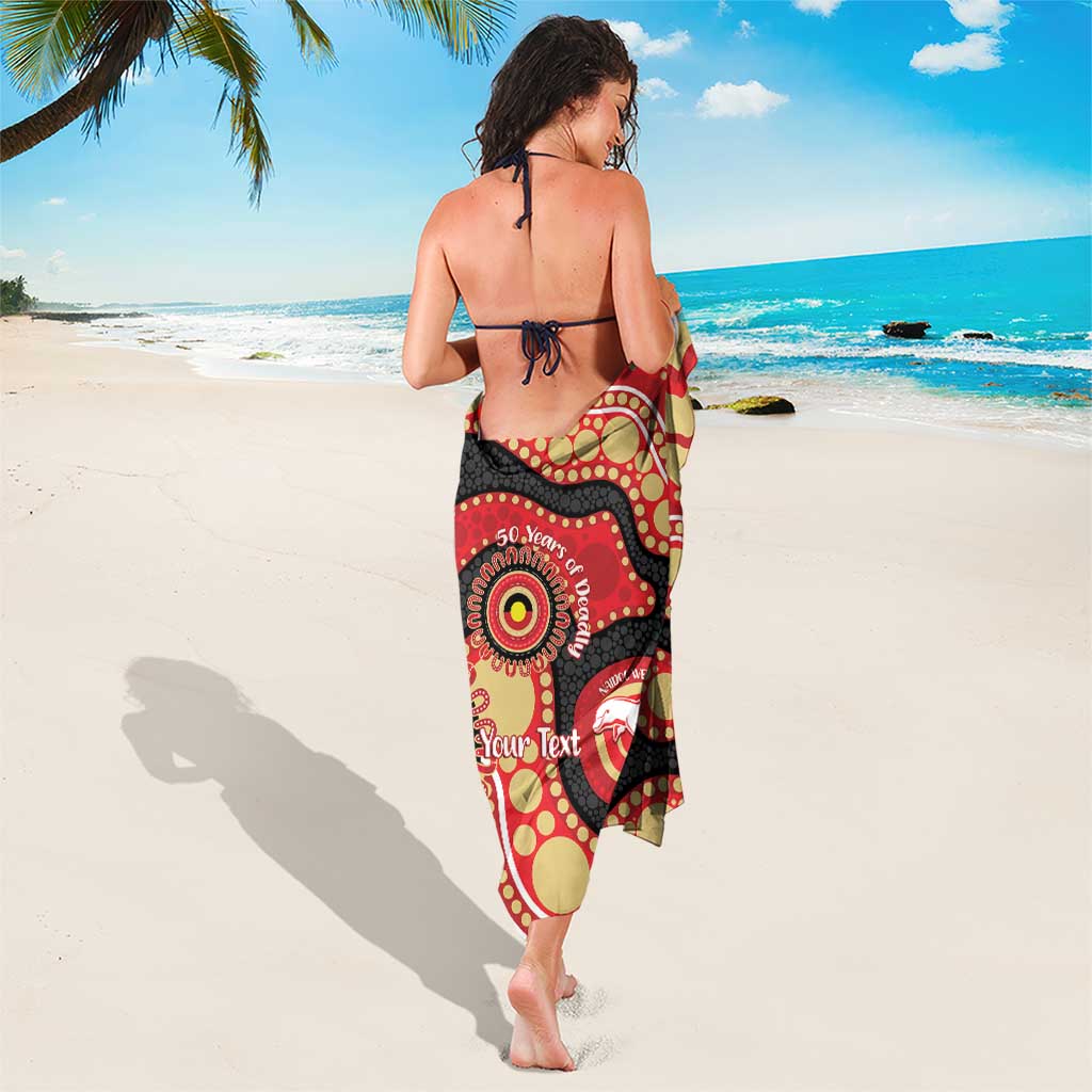 Dolphins NAIDOC Week 2026 Personalised Sarong 50 Years of Deadly Aboriginal Art