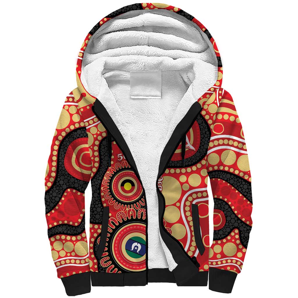 Dolphins NAIDOC Week 2026 Personalised Sherpa Hoodie 50 Years of Deadly Aboriginal Art