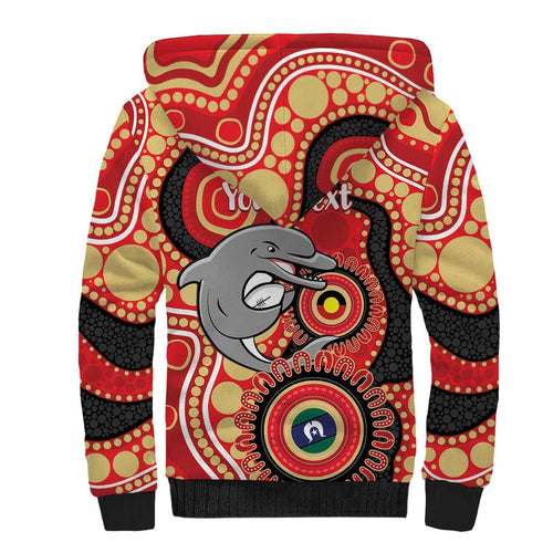 Dolphins NAIDOC Week 2026 Personalised Sherpa Hoodie 50 Years of Deadly Aboriginal Art