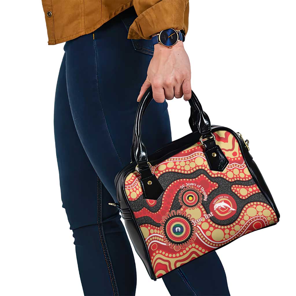 Dolphins NAIDOC Week 2026 Personalised Shoulder Handbag 50 Years of Deadly Aboriginal Art