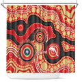 Dolphins NAIDOC Week 2026 Personalised Shower Curtain 50 Years of Deadly Aboriginal Art