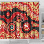 Dolphins NAIDOC Week 2026 Personalised Shower Curtain 50 Years of Deadly Aboriginal Art