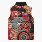 Dolphins NAIDOC Week 2026 Personalised Sleeveless Puffer Jacket 50 Years of Deadly Aboriginal Art
