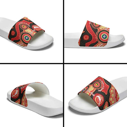 Dolphins NAIDOC Week 2026 Personalised Slide Sandals 50 Years of Deadly Aboriginal Art