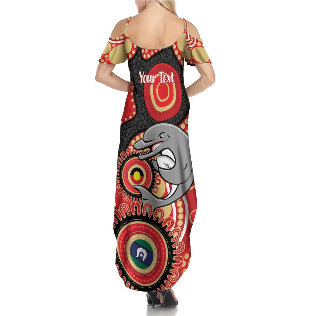 Dolphins NAIDOC Week 2026 Personalised Summer Maxi Dress 50 Years of Deadly Aboriginal Art