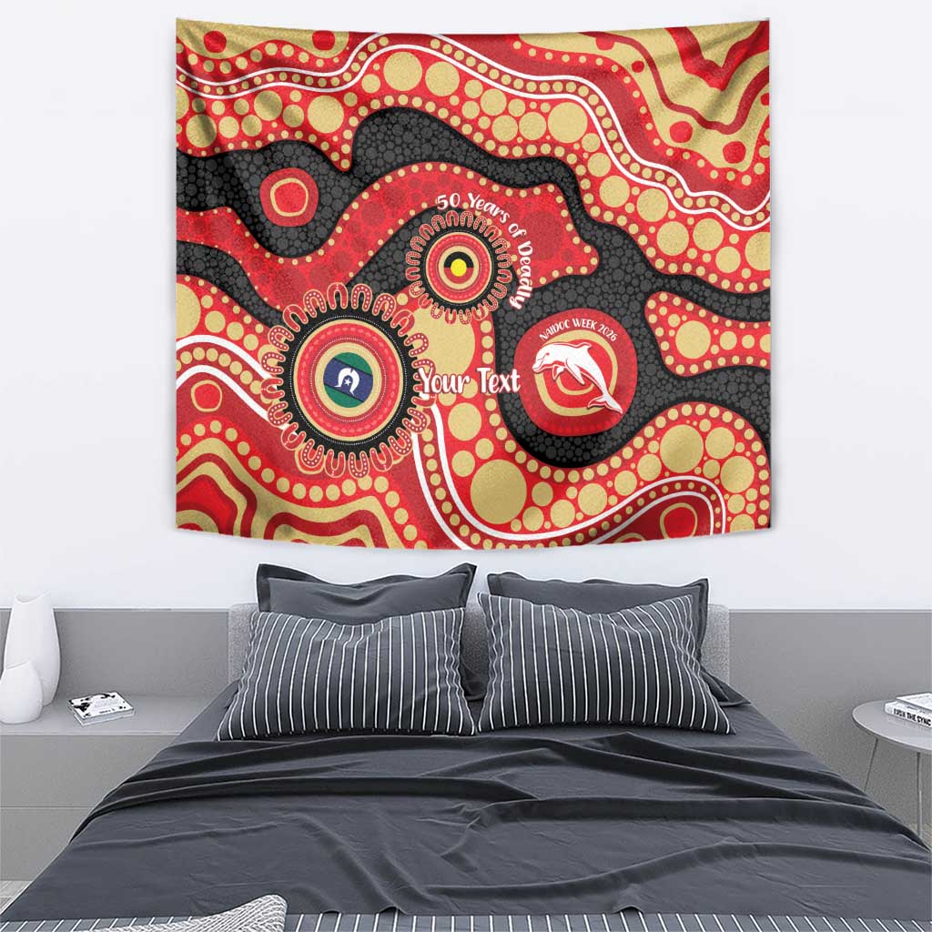 Dolphins NAIDOC Week 2026 Personalised Tapestry 50 Years of Deadly Aboriginal Art