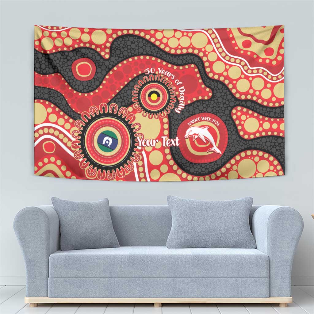Dolphins NAIDOC Week 2026 Personalised Tapestry 50 Years of Deadly Aboriginal Art