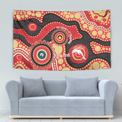 Dolphins NAIDOC Week 2026 Personalised Tapestry 50 Years of Deadly Aboriginal Art