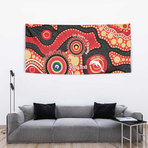 Dolphins NAIDOC Week 2026 Personalised Tapestry 50 Years of Deadly Aboriginal Art