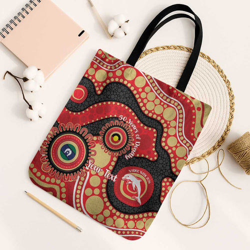 Dolphins NAIDOC Week 2026 Personalised Tote Bag 50 Years of Deadly Aboriginal Art