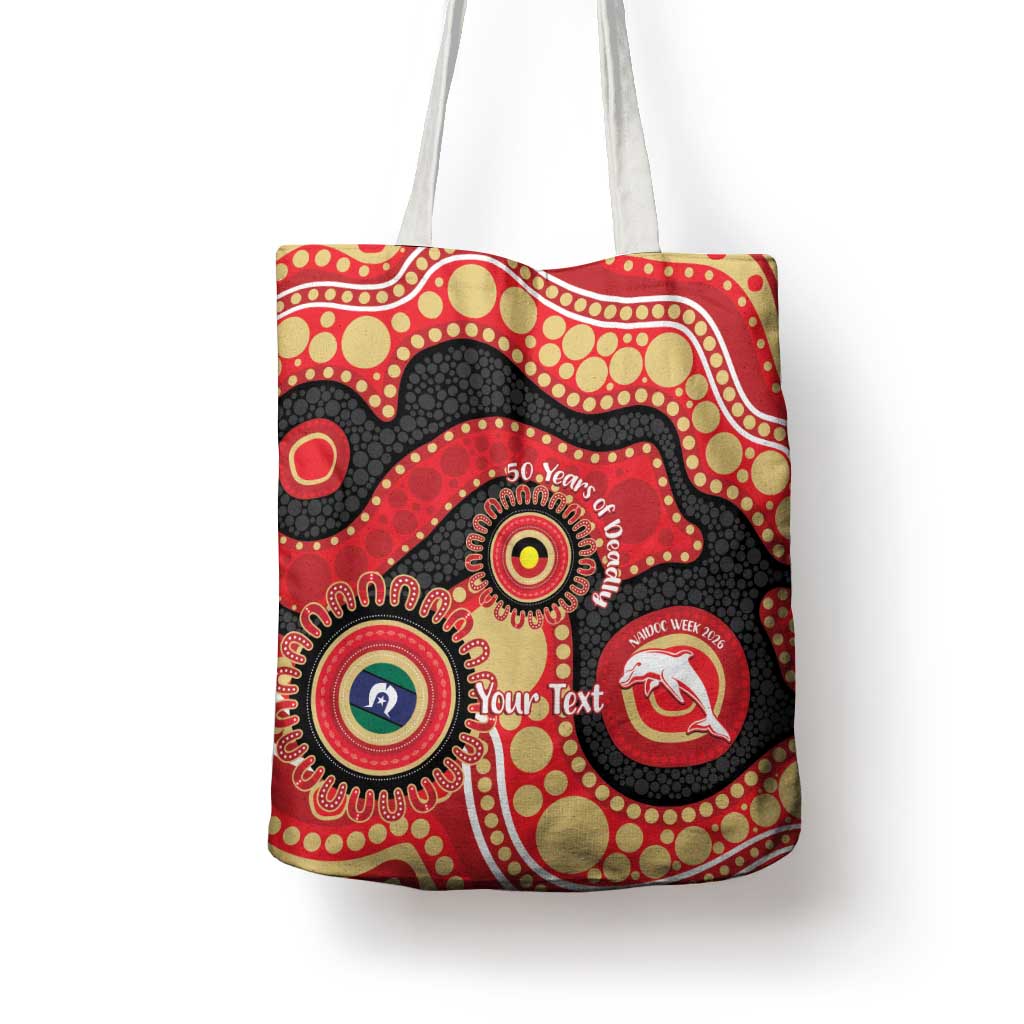 Dolphins NAIDOC Week 2026 Personalised Tote Bag 50 Years of Deadly Aboriginal Art