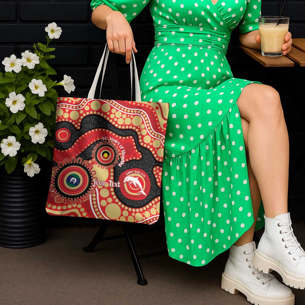 Dolphins NAIDOC Week 2026 Personalised Tote Bag 50 Years of Deadly Aboriginal Art