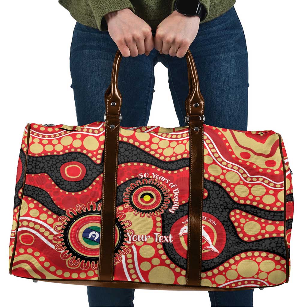 Dolphins NAIDOC Week 2026 Personalised Travel Bag 50 Years of Deadly Aboriginal Art