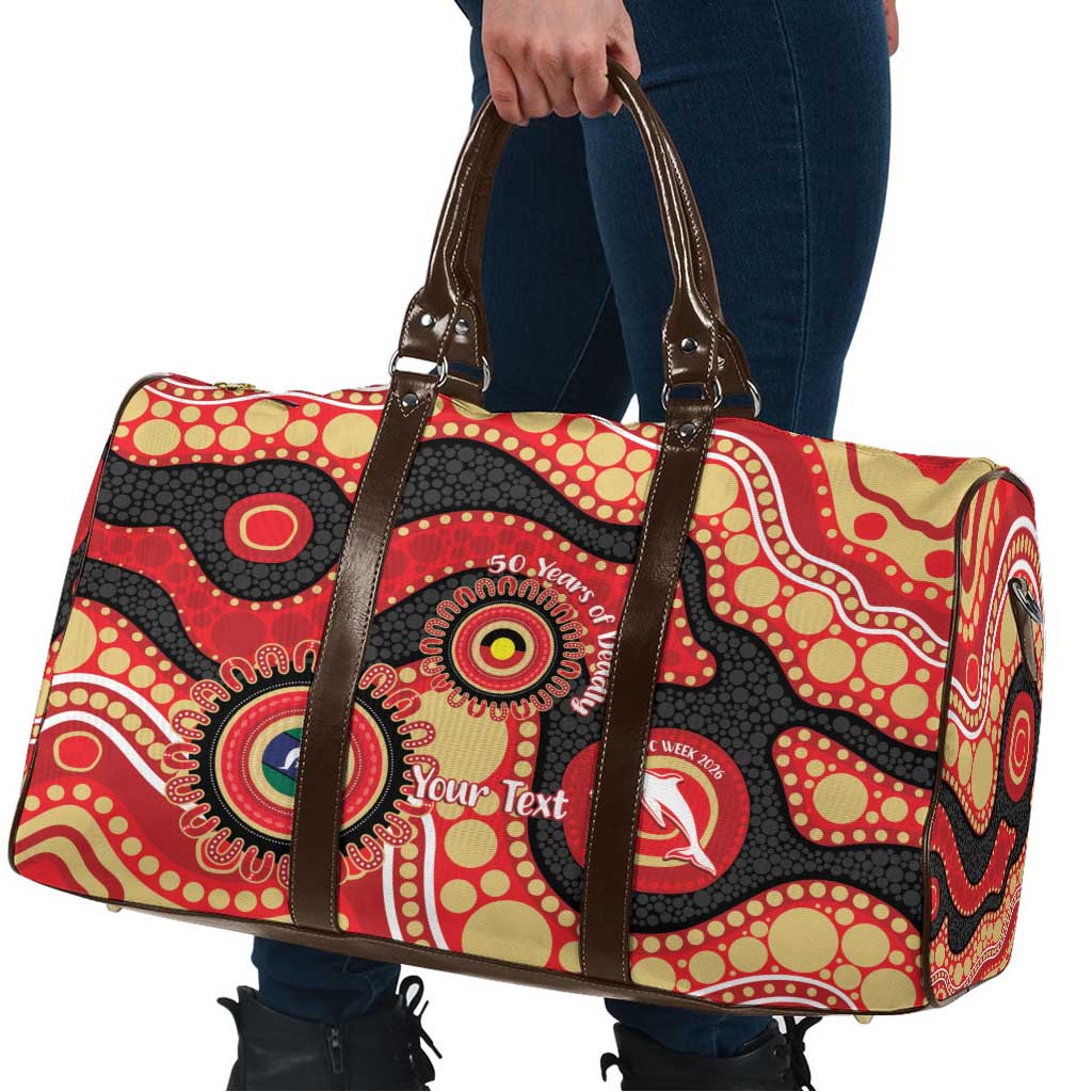 Dolphins NAIDOC Week 2026 Personalised Travel Bag 50 Years of Deadly Aboriginal Art