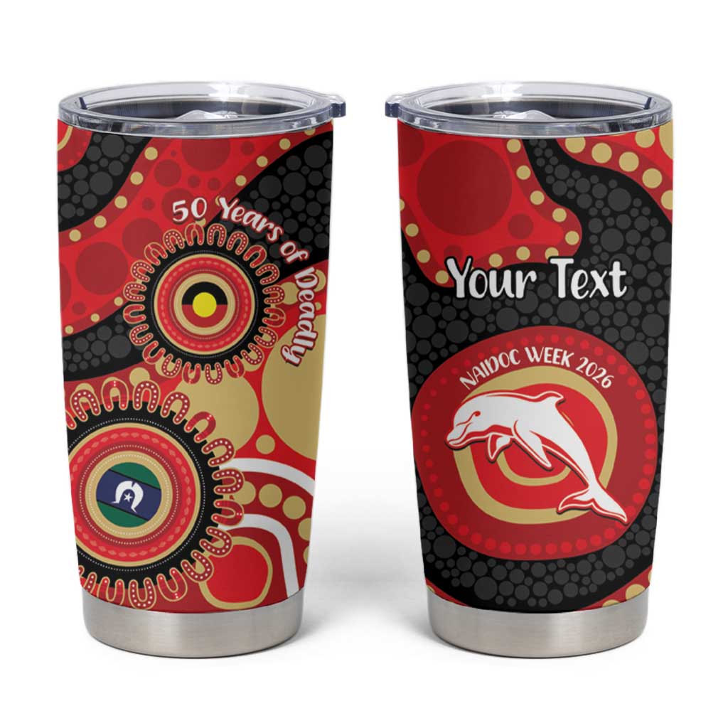 Dolphins NAIDOC Week 2026 Personalised Tumbler Cup 50 Years of Deadly Aboriginal Art
