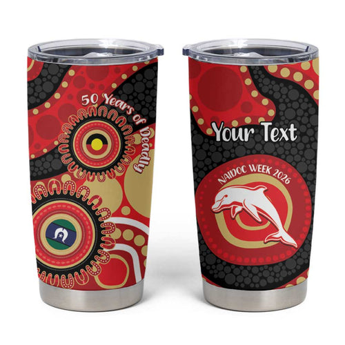 Dolphins NAIDOC Week 2026 Personalised Tumbler Cup 50 Years of Deadly Aboriginal Art