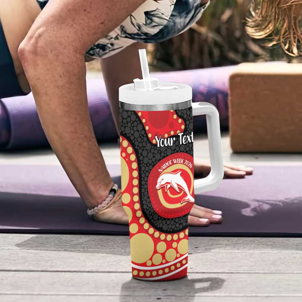 Dolphins NAIDOC Week 2026 Personalised Tumbler With Handle 50 Years of Deadly Aboriginal Art