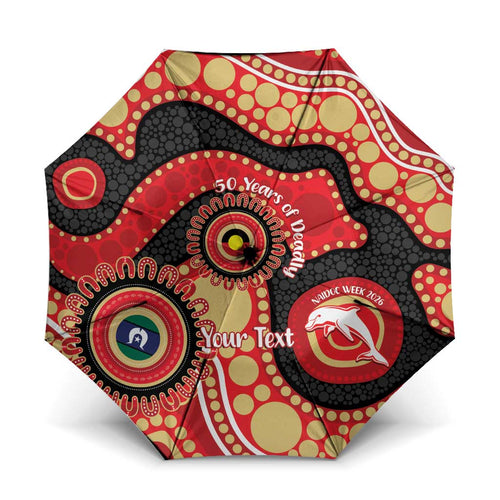 Dolphins NAIDOC Week 2026 Personalised Umbrella 50 Years of Deadly Aboriginal Art