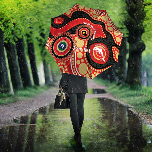 Dolphins NAIDOC Week 2026 Personalised Umbrella 50 Years of Deadly Aboriginal Art