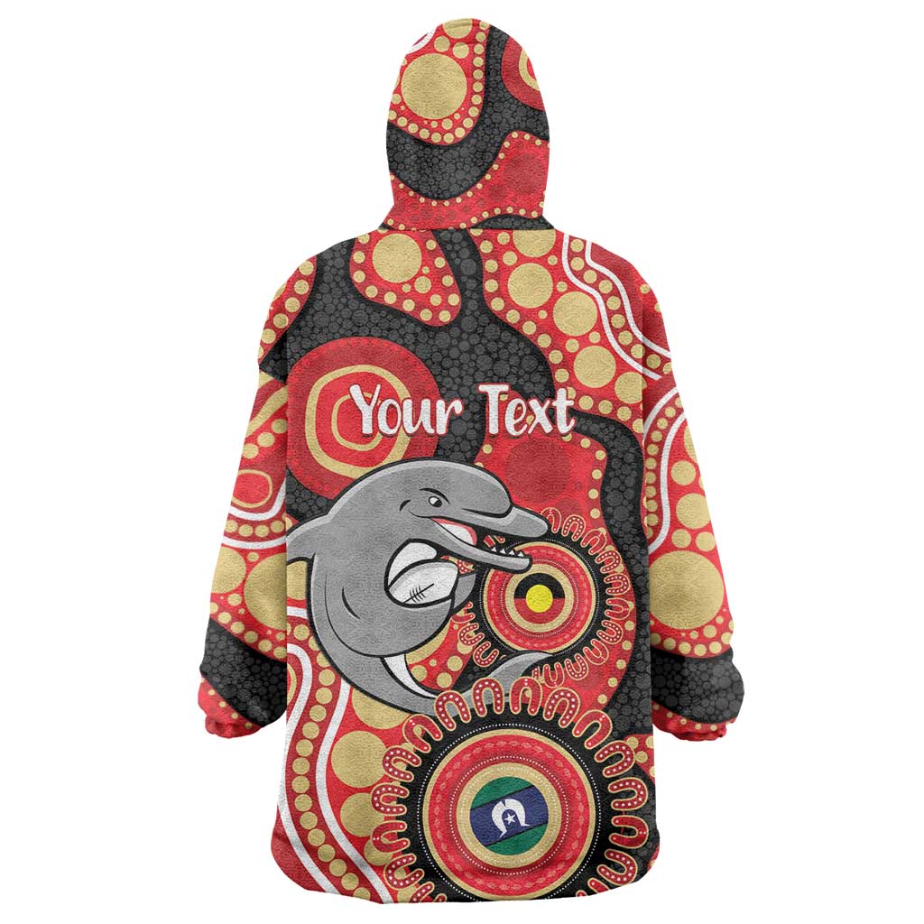 Dolphins NAIDOC Week 2026 Personalised Wearable Blanket Hoodie 50 Years of Deadly Aboriginal Art
