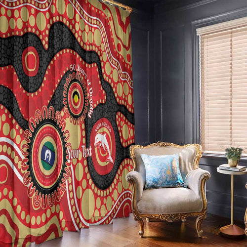 Dolphins NAIDOC Week 2026 Personalised Window Curtain 50 Years of Deadly Aboriginal Art