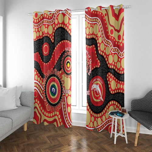 Dolphins NAIDOC Week 2026 Personalised Window Curtain 50 Years of Deadly Aboriginal Art