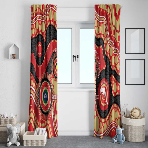 Dolphins NAIDOC Week 2026 Personalised Window Curtain 50 Years of Deadly Aboriginal Art