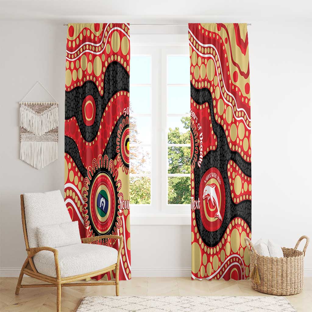 Dolphins NAIDOC Week 2026 Personalised Window Curtain 50 Years of Deadly Aboriginal Art