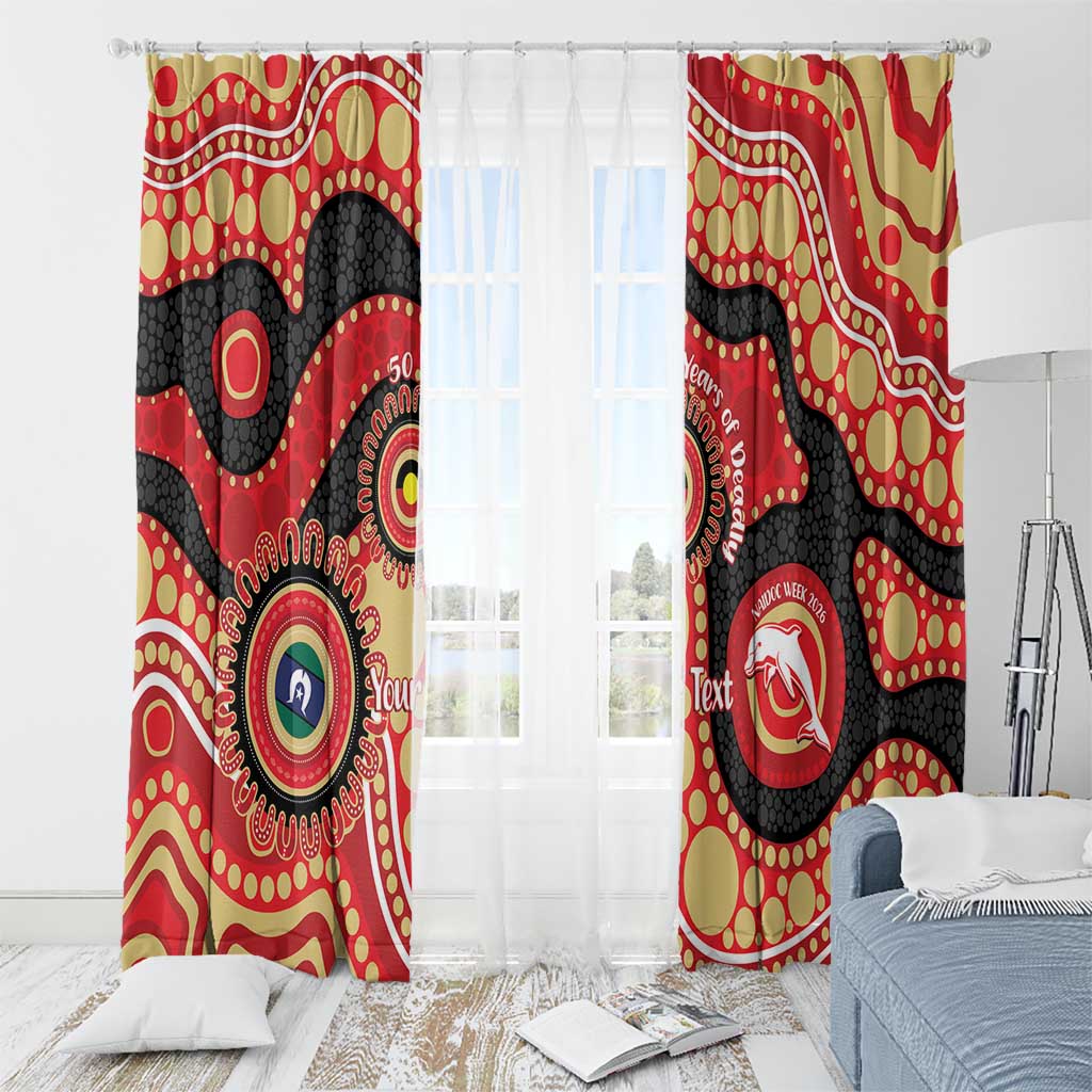 Dolphins NAIDOC Week 2026 Personalised Window Curtain 50 Years of Deadly Aboriginal Art