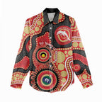 Dolphins NAIDOC Week 2026 Personalised Women Casual Shirt 50 Years of Deadly Aboriginal Art